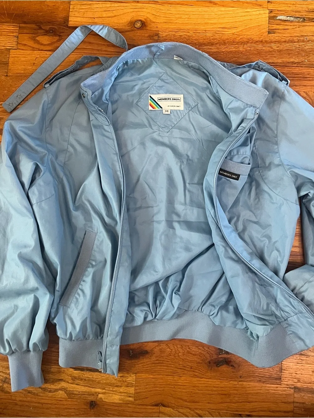 Members only Light Blue Zip-Front Jacket